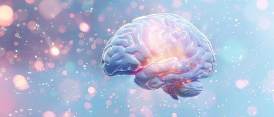 3D Brain Illustration as Reference Picture of Human Anatomy