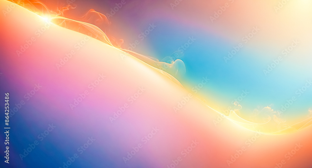 Poster abstract gradient background with swirling shapes