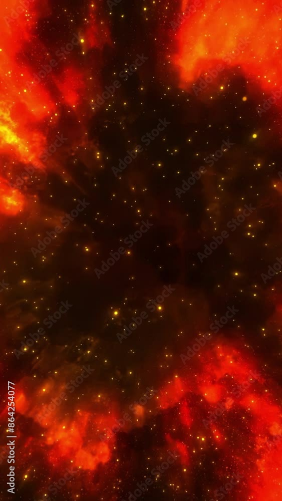 Aufkleber fiery stream with particles and flickering glow. movement. bright fiery glow of energy with flow. st