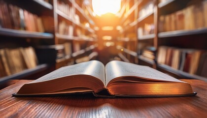 livre ouvert dans une biblioth&egrave;que