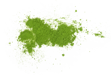 green tea powder on transparent png