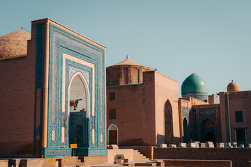 Overviewing Shahi Zinda Ensemble in Samarkand, Uzbekistan