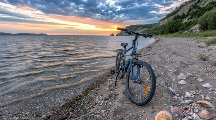 Fototapeta premium Coastal Sunset Ride