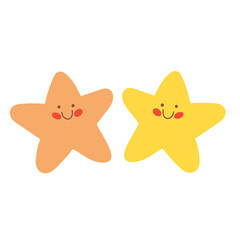 Cute stars cartoon character