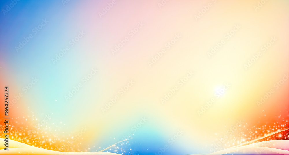 Poster abstract gradient background with glowing particles