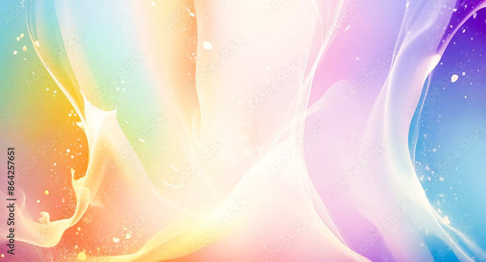 Poster abstract colorful swirls and splashes background