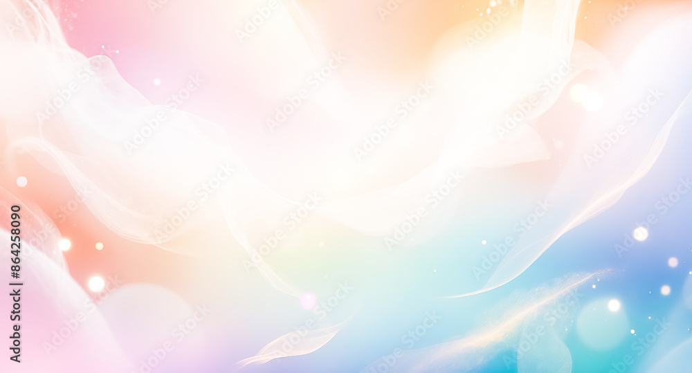 Poster abstract pastel background with soft light and blurred bokeh