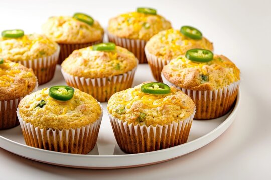 Deliciously Spicy Cauliflower Cornbread Muffins with Jalapeno