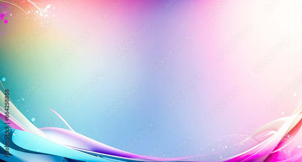 Poster abstract gradient background with flowing lines and white dots