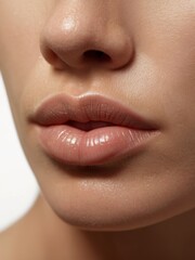 closeup of female lips, hyaluronic acid, lip augmentation, lip correction
