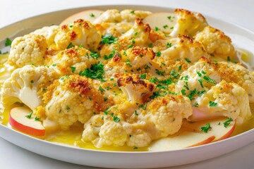 Elegant Cauliflower Gratin with Creamy Garlic Sauce