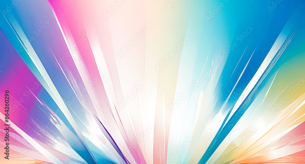 Poster abstract colorful background with radial lines