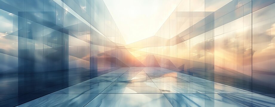 Abstract geometric shapes and lines, representing structure and clarity, ample copy space