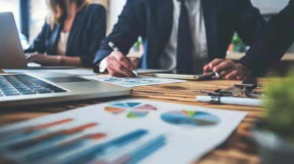 Business Professionals Analyzing Data and Charts