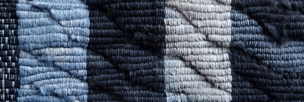 Poster close-up of woven fabric with different colors