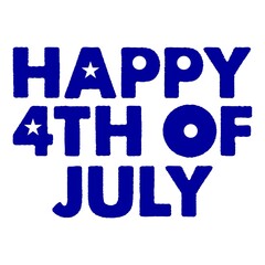 4th of july independence day typography clip art design on plain white transparent isolated background for card, shirt, hoodie, sweatshirt, apparel, tag, mug, icon, poster or badge
