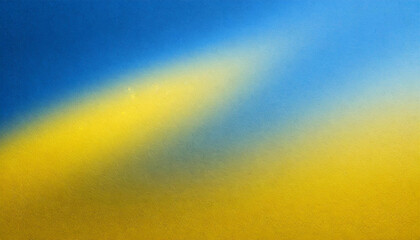 Ukraine flag, abstract gradient patriotic grainy blurred texture banner, background with copy space, yellow blue, independence, peace