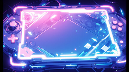 Obraz premium eスポーツのフレーム背景素材イラスト「AI生成画像」