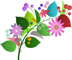 vector illustration of an abstract flower