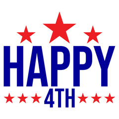 Obraz premium 4th of july independence day typography clip art design on plain white transparent isolated background for card, shirt, hoodie, sweatshirt, apparel, tag, mug, icon, poster or badge