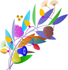 vector illustration of an abstract floral background