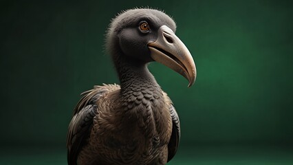 Fototapeta premium True dodo on green screen.