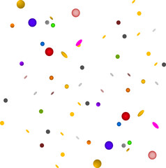 Seamless pattern of colored dots on white background.