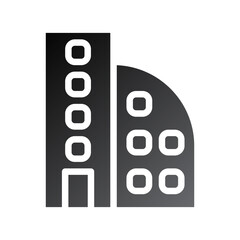 Building icon solid gradient black
