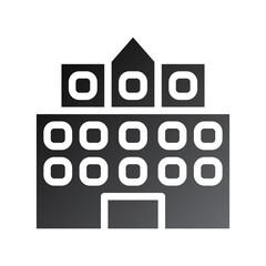 Building icon solid gradient black