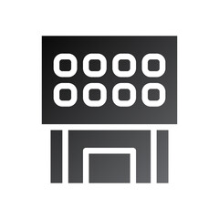 Building icon solid gradient black
