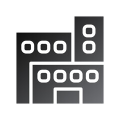Building icon solid gradient black
