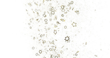 Festive Celestial Cascade: Mesmerizing 3D Illustration of Descending Christmas Stars