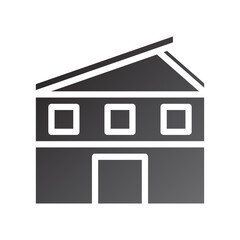 house icon gradient solid black