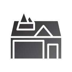 house icon gradient solid black
