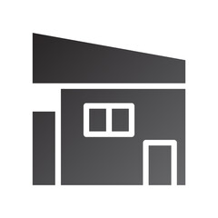 house icon gradient solid black