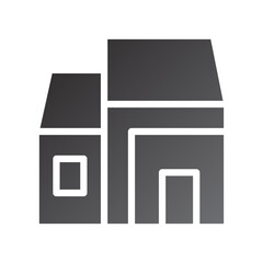 house icon gradient solid black