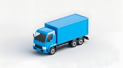 Fototapeta premium Blue Commercial Truck Transporting Cargo on the Road