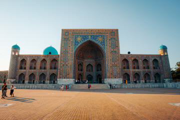 Beautiful Registon square in Samarkand, Uzbekistan