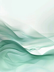 Fototapeta premium green color waves, abstract shapes and texture as background, modern art wallpape