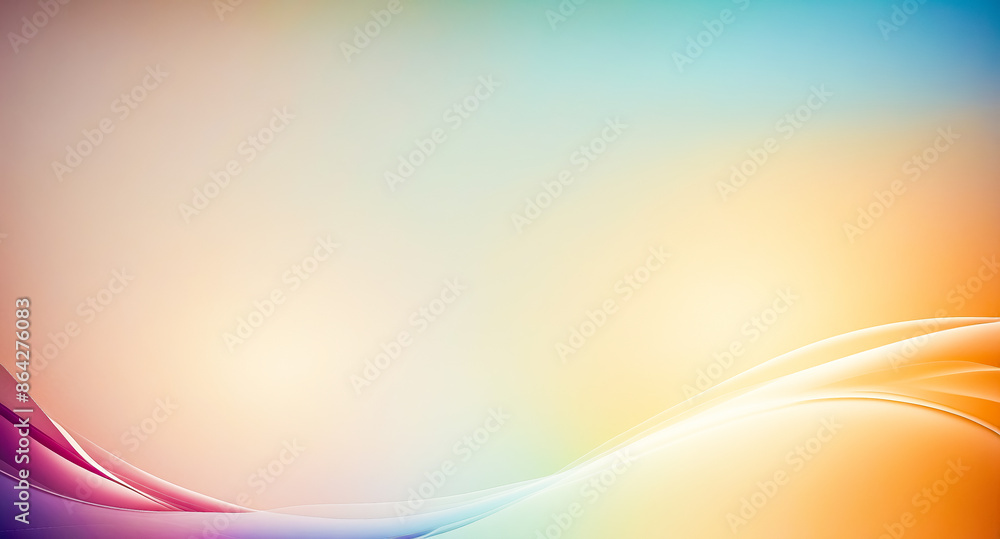 Poster abstract colorful background with soft gradient and smooth curves