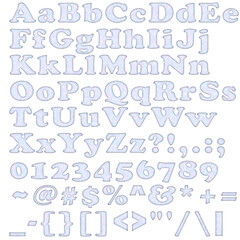 Decorative Alphabet and Numbers Set