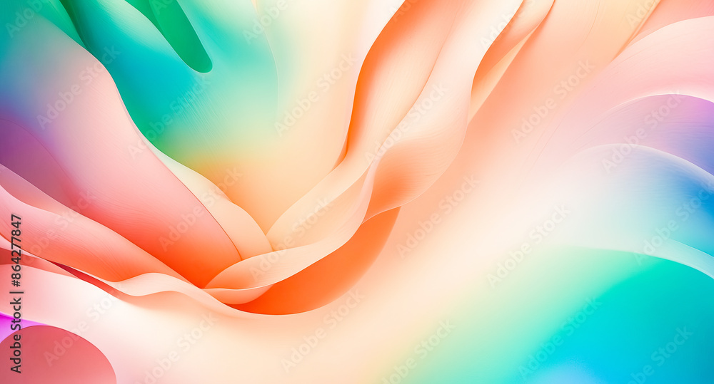 Poster abstract gradient background with soft pastel colors