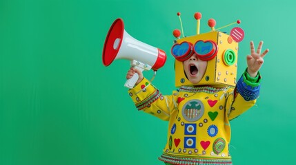The Child Robot with Megaphone