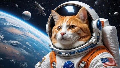 cat on the moon