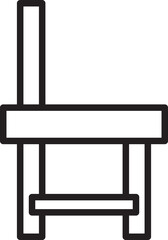 Fototapeta premium Chair Line Icon Illustration