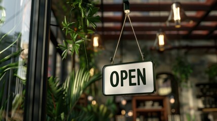 The Open Sign Indoors