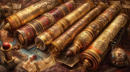 collection of old antique looking looking looking objects