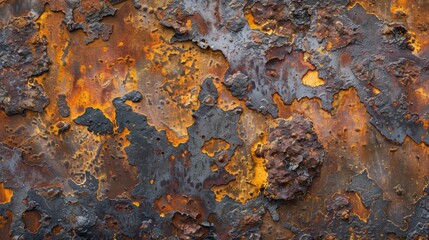 Abstract Corroded and Oxidized Metal Surface Texture Background