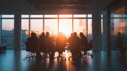 Medium-sized business professionals meeting with financiers in a sleek conference room, discussing financial projections and investment opportunities for their startup