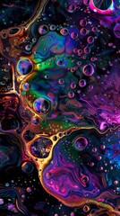 Colorful abstract liquid art texture combining vibrant hues with a liquid effect.